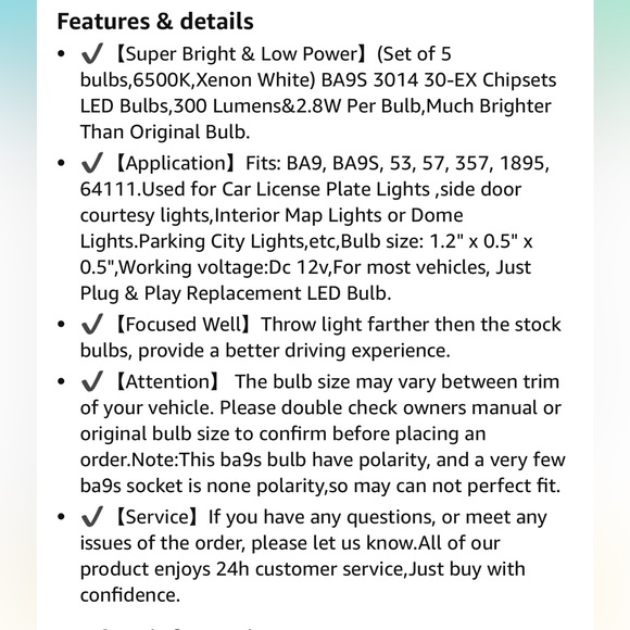 LUYED - Set of 5 LED bulbs - 6500K - Xenon White - Picture 13 of 15